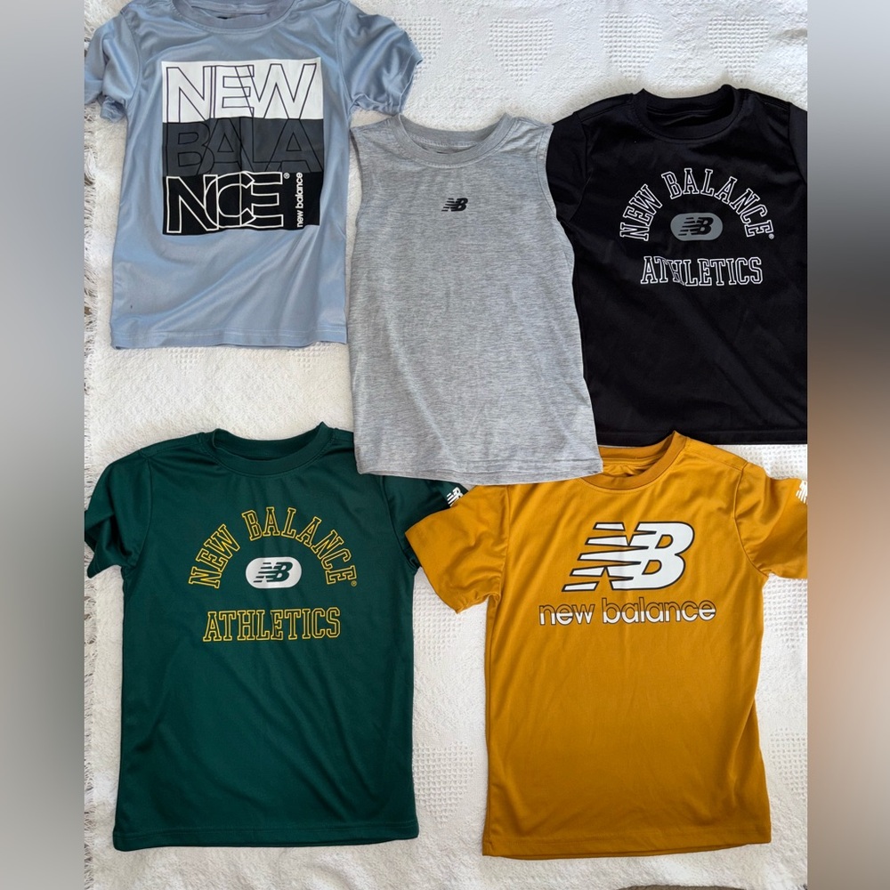 New Balance Boys Size 8 Shirts Set of Five Preowned